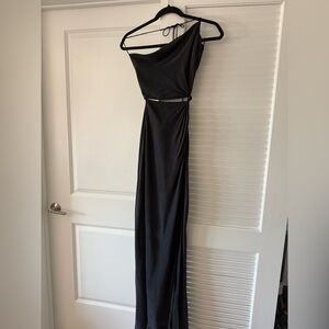 For Love And Lemons Black One-Shoulder Gown